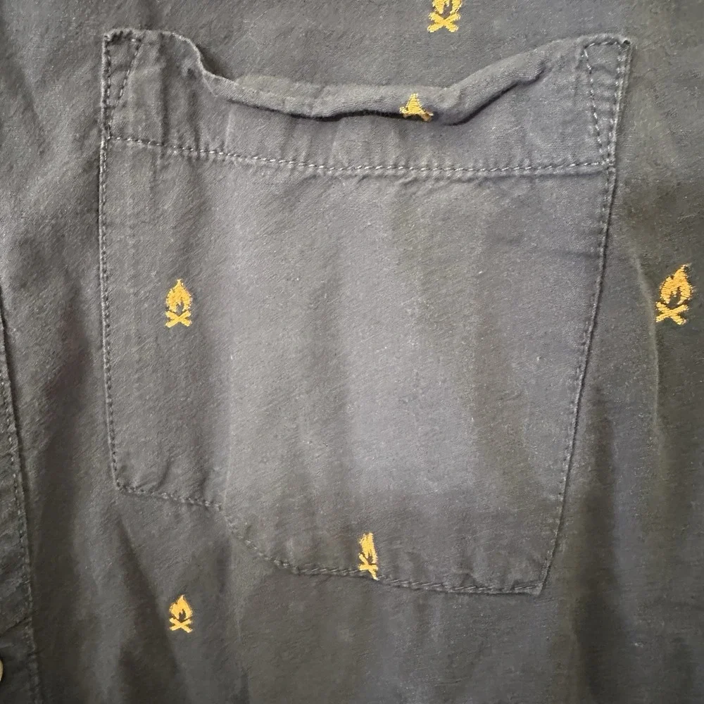 North Face Camp Shirt Mens XXL Campfire Bonfire Short Sleeve Baytrail Blue‎